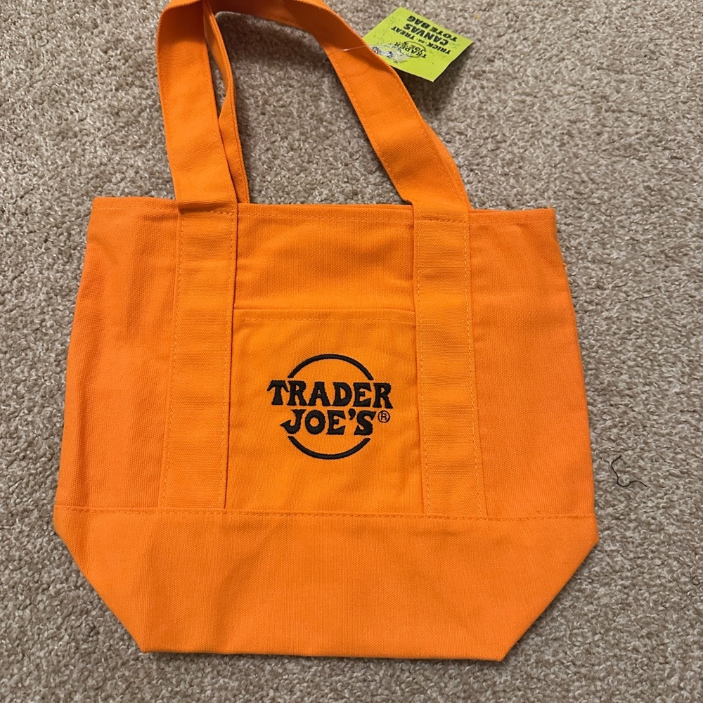 Trader Joe's Orange Tote Bag Halloween Version 2025